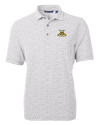 North Carolina A&T Aggies Cutter & Buck Virtue Eco Pique Botanical Print Recycled Mens Polo Polished Medium Gray Mannequin Thumbnail Image