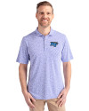 Middle Tennessee Blue Raiders Cutter & Buck Virtue Eco Pique Botanical Print Recycled Mens Polo Chelan Blue Front Thumbnail Image