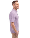 LSU Tigers Cutter & Buck Virtue Eco Pique Botanical Print Recycled Mens Polo College Purple Side Thumbnail Image