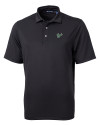 South Florida Bulls Cutter & Buck Virtue Eco Pique Recycled Mens Polo Black Mannequin Thumbnail Image