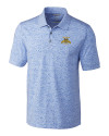 North Carolina A&T Aggies Cutter & Buck Advantage Tri-Blend Space Dye Mens Polo Tour Blue Mannequin Thumbnail Image