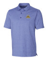 North Carolina A&T Aggies Cutter & Buck Forge Heathered Stretch Mens Polo Tour Blue Heather Mannequin Thumbnail Image