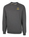 North Carolina A&T Aggies Cutter & Buck Saturday Cotton Blend Mens Crew Neck Sweatshirt Charcoal Heather Mannequin Thumbnail Image