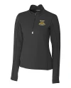 North Carolina A&T Aggies Cutter & Buck Traverse Stretch Eco Quarter Zip Womens Pullover Black Mannequin Thumbnail Image