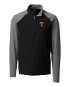 Tennessee Volunteers Cutter & Buck Response Lightweight Hybrid Quarter Zip Mens Pullover Windbreaker Black Mannequin Thumbnail Image