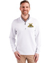 North Carolina A&T Aggies Cutter & Buck Traverse Stretch Eco Quarter Zip Mens Pullover White Front Thumbnail Image