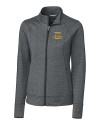 North Carolina A&T Aggies Cutter & Buck Shoreline Heathered Womens Full Zip Jacket Charcoal Heather Mannequin Thumbnail Image