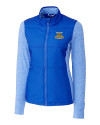 North Carolina A&T Aggies Cutter & Buck Stealth Hybrid Quilted Womens Full Zip Windbreaker Jacket Chelan Blue Mannequin Thumbnail Image
