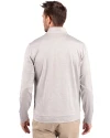 North Carolina A&T Aggies Cutter & Buck Stealth Heathered Quarter Zip Mens Pullover Polished Medium Gray Back Thumbnail Image