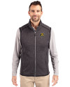 Wichita State Shockers Cutter & Buck Mainsail Sweater-Knit Mens Full Zip Vest Charcoal Heather Front Thumbnail Image