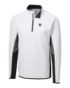 Villanova Wildcats Cutter & Buck Traverse Colorblock Stretch Quarter Zip Mens Pullover White Mannequin Thumbnail Image