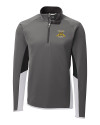 North Carolina A&T Aggies Cutter & Buck Traverse Colorblock Stretch Quarter Zip Mens Pullover Elemental Grey Mannequin Thumbnail Image