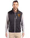 Tennessee Volunteers Cutter & Buck Rainier PrimaLoft® Mens Eco Insulated Full Zip Puffer Vest Black Front Thumbnail Image