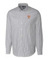 Tennessee Volunteers Cutter & Buck Stretch Oxford Stripe Mens Long Sleeve Dress Shirt Charcoal Mannequin Thumbnail Image