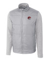 Winston-Salem State Rams Cutter & Buck Stealth Hybrid Quilted Mens Full Zip Windbreaker Jacket Polished Medium Gray Mannequin Thumbnail Image
