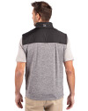 Winston-Salem State Rams Cutter & Buck Stealth Hybrid Quilted Mens Windbreaker Vest Black Back Thumbnail Image