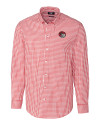 Winston-Salem State Rams Cutter & Buck Easy Care Stretch Gingham Mens Long Sleeve Dress Shirt Cardinal Red Mannequin Thumbnail Image