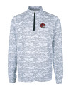 Winston-Salem State Rams Cutter & Buck Traverse Stretch Eco Camo Print Quarter Zip Mens Pullover Charcoal Mannequin Thumbnail Image