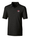 Winston-Salem State Rams Cutter & Buck Forge Pencil Stripe Stretch Mens Polo Black Mannequin Thumbnail Image
