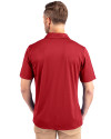 Winston-Salem State Rams Cutter & Buck Prospect Eco Textured Stretch Recycled Mens Short Sleeve Polo Cardinal Red Back Thumbnail Image