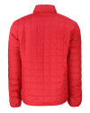 Winston-Salem State Rams Cutter & Buck Rainier PrimaLoft® Mens Eco Insulated Full Zip Puffer Jacket Red Mannequin Back Thumbnail Image