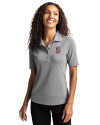 Stanford Cardinal - Cutter & Buck Virtue Eco Pique Recycled Womens Polo Polished Medium Gray Front Thumbnail Image