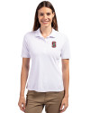 Stanford Cardinal - Cutter & Buck Virtue Eco Pique Recycled Womens Polo White Front Thumbnail Image