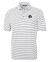 Winston-Salem State Rams Cutter & Buck Virtue Eco Pique Stripe Recycled Mens Polo Polished Medium Gray Mannequin Thumbnail Image