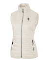Stanford Cardinal - Cutter & Buck Rainier PrimaLoft® Womens Eco Insulated Full Zip Puffer Vest Coconut Mannequin Thumbnail Image