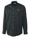 Iowa State Cyclones Cutter & Buck Epic Easy Care Nailshead Mens Long Sleeve Dress Shirt Black Mannequin Thumbnail Image