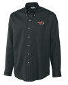 Illinois State Redbirds Cutter & Buck Epic Easy Care Nailshead Mens Long Sleeve Dress Shirt Black Mannequin Thumbnail Image