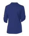 View image 8: Cutter & Buck Womens Elbow-Sleeve Thrive Polo Tour Blue Mannequin Back