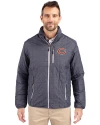 Chicago Bears Cutter & Buck Rainier PrimaLoft® Mens Eco Insulated Full Zip Puffer Jacket Anthracite Melange Front Thumbnail Image