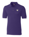 Washington Huskies Cutter & Buck Advantage Eco Tri-Blend Pique Mens Big and Tall Polo College Purple Mannequin Thumbnail Image