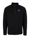 Washington Huskies Cutter & Buck Mens Coastal Half-Zip Black Mannequin Thumbnail Image