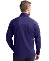 Washington Huskies Cutter & Buck Adapt Eco Knit Hybrid Recycled Mens Full Zip Jacket College Purple Back Thumbnail Image