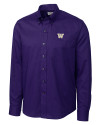 Washington Huskies Cutter & Buck Epic Easy Care Nailshead Mens Long Sleeve Dress Shirt College Purple Mannequin Thumbnail Image