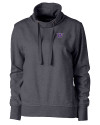 Washington Huskies Cutter & Buck Saturday Cotton Blend Womens Funnel Neck Sweatshirt Charcoal Heather Mannequin Thumbnail Image
