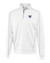 Washington Huskies Cutter & Buck Men's CB DryTec Edge Half Zip White Mannequin Thumbnail Image