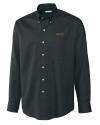 UOP Tigers Cutter & Buck Epic Easy Care Nailshead Mens Long Sleeve Dress Shirt Black Mannequin Thumbnail Image