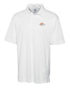 Pepperdine Waves Cutter & Buck Genre Textured Solid Mens Polo White Mannequin Thumbnail Image