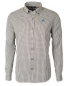 Detroit Lions Cutter & Buck Versatech Multi Check Stretch Mens Long Sleeve Dress Shirt Black Mannequin Thumbnail Image