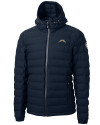 Los Angeles Chargers Cutter & Buck Mission Ridge Repreve® Eco Insulated Mens Puffer Jacket Navy Blue Mannequin Thumbnail Image