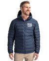 New York Giants Cutter & Buck Mission Ridge Repreve® Eco Insulated Mens Puffer Jacket Navy Blue Front Thumbnail Image