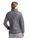 View image 5: Cutter & Buck Rainier Recycled Insulated Printed Puffer Womens Full Zip Jacket Black Back