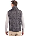 Green Bay Packers Cutter & Buck Rainier PrimaLoft® Mens Eco Insulated Full Zip Printed Puffer Vest Black Back Thumbnail Image