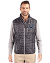 Indianapolis Colts Cutter & Buck Rainier PrimaLoft® Mens Eco Insulated Full Zip Printed Puffer Vest Black Front Thumbnail Image