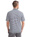 St. Louis Cardinals- Cutter & Buck Virtue Eco Pique Stripe Recycled Mens Big and Tall Polo Navy Blue Back Thumbnail Image