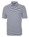 Los Angeles Chargers Cutter & Buck Virtue Eco Pique Stripe Recycled Mens Big and Tall Polo Navy Blue Mannequin Thumbnail Image