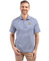 Albany State University Golden Rams Cutter & Buck Virtue Eco Pique Stripe Recycled Mens Big and Tall Polo Tour Blue Front Thumbnail Image